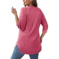 thumbnail image 4 of Coorders Long Sleeve Tunic Shirts for Women, No Bunderies Tunic Tops for Women, Loose Fit Dressy Crew Neck Pullover Basic Sweaters for Women Fall Outfit,PinkSize, S, 4 of 6
