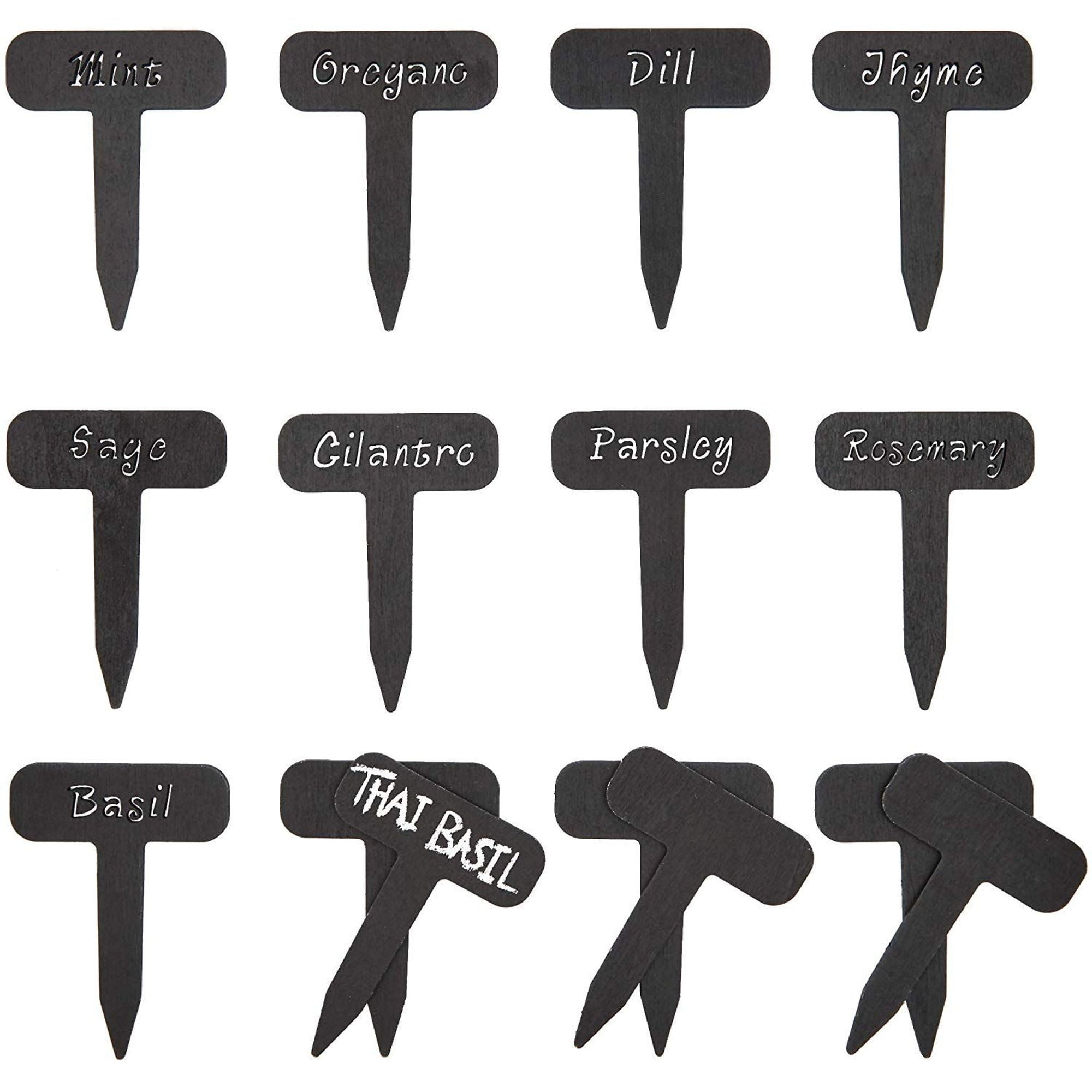 24 Pack Small Herb Plant Garden Markers, 2.75 x 3.75 inch