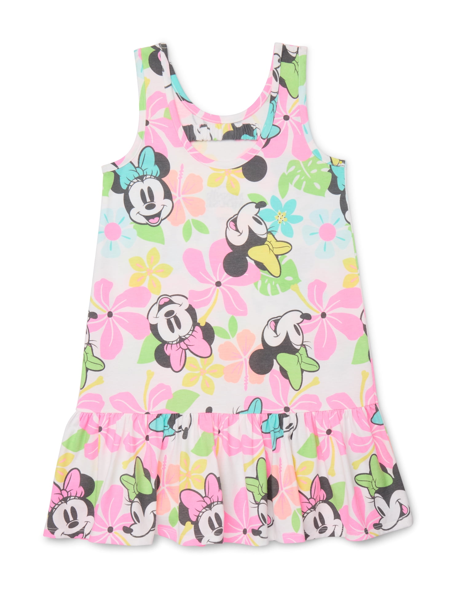 Minnie Mouse Girls Tank Printed Dropwaist Dress, Sizes 4-12