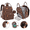 Brown, variant on BabbleRoo Diaper Bag Backpack, Waterproof Original Backpack with Premium Changing Pad Set –Dark Gray