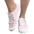 thumbnail image 5 of Women Daisy Floral Print Canvas Sneakers, Lightweight Breathable Lace Up Walking Flats Non Slip Rubber Sole Casual Daily Shoes, 5 of 6