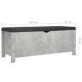 thumbnail image 4 of vidaXL Storage Box with Cushion Concrete Grey 105x40x45 cm Engineered Wood, 4 of 4