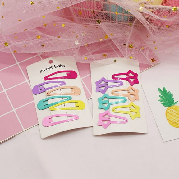 OUNONA 36pcs Colorful Lovely Snap Hair Clips Candy Color Barrettes Hairpins Headwear Hair Accessories for Girls Women