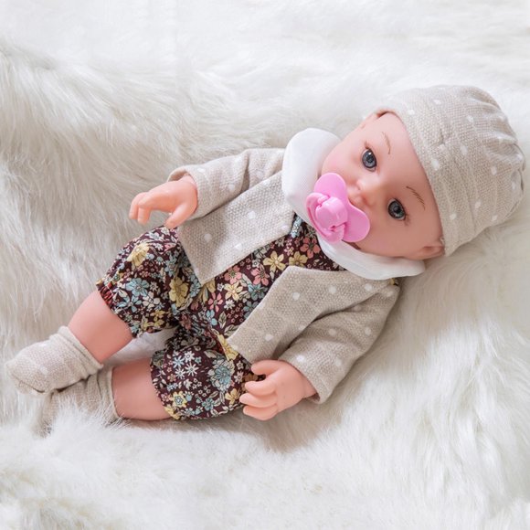 SIfdSeng Kindergarten Toys for Classroom 12 Inch Realistic Doll Baby Girl Doll with Cute Clothes Hat Doll Realistic Girl Doll Baby Toys Home Activities Parenting Gifts Little Girl Toys