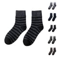 thumbnail image 4 of Purcolt Women's 1PC Striped Knit Crew Socks Comfortable Thick Ribbed Cuff Mid Calf Socks for Casual Work and Daily Wear, 4 of 4