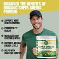 thumbnail image 3 of Organic Super Greens Powder, Citrus Punch Flavor. Energy, Digestive & Eye Health Support. Organic Spirulina, Chlorella, Red Beet Root Powder. All Natural, 28 Servings, USA Made, 3 of 10