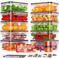 thumbnail image 5 of Baokaler 26 Pcs Food Storage Containers with Lids Airtight, Plastic Meal Prep Containers Reusable for Kitchen Organization, BPA-Free, Leak Proof with Labels & Marker Pen, 5 of 12