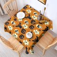 thumbnail image 2 of Halloween Ghosts Skulls Bats and Pumpkins Square Tablecloth,Waterproof Square Table Cover,Wipeable Spillproof Washable Table Cover for Home Kitchen Party Decor 60"x60"(152x152cm), 2 of 6