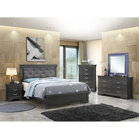 Glory Furniture Lorana Full Bed in Charcoal