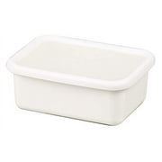Pearl Metal Storage Container White 1500ml Enamel Rectangular Blanc Kitchen HB-4482
