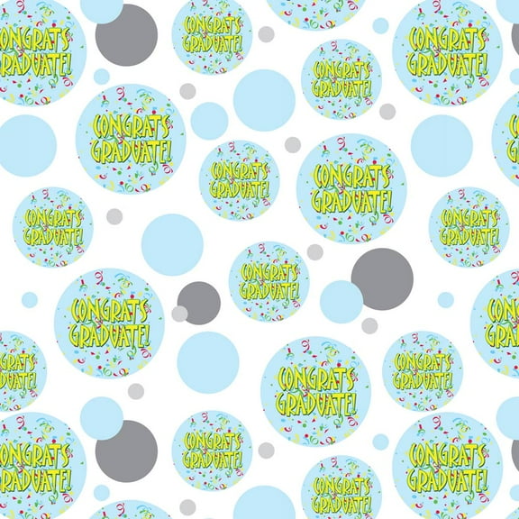 Congrats Graduate Congratulations Graduation Premium Gift Wrap Wrapping Paper Roll Pattern