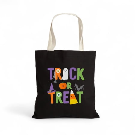Personalization Mall Trick or Treat Icons Halloween Treat Bag Trick or Treat