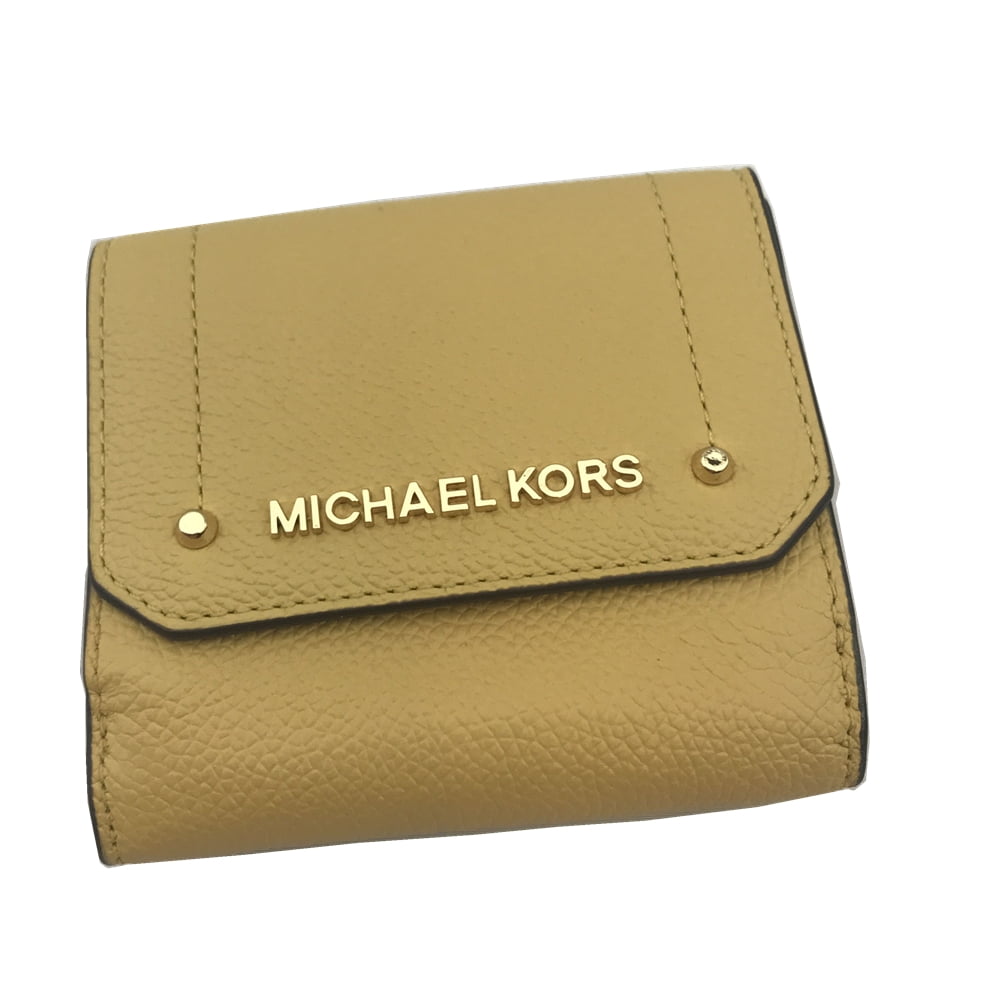 Michael Kors MICHAEL KORS PEBBLED LEATHER HAYES MD TRIFOLD COIN PURSE