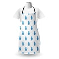thumbnail image 3 of Hamsa Apron, Culture Design Cartoon Palm with Eye Mystic Concept, Unisex Kitchen Bib with Adjustable Neck for Cooking Gardening, Adult Size, Dark Blue and Blue, by Ambesonne, 3 of 4