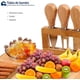 thumbnail image 2 of Tabla y Juego de Cuchillos para Quesos de Bambú, Bluelander, 2 of 5