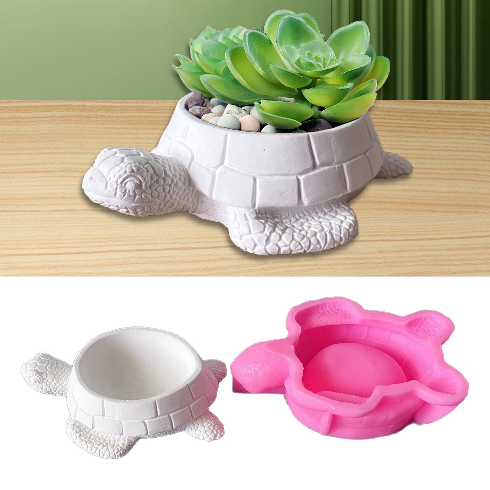 Tortoises Silicone Holder Molds for Epoxy Resin Cup Candy Jar Flower Planter Concrete Silicone Molds