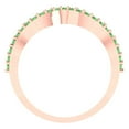 thumbnail image 5 of 0.23 ctw Wedding Band for Women - 18K Rose Gold Simulated Green Diamond Stackable Eternity Ring, 5 of 6