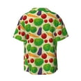 thumbnail image 2 of KLL Vegetable Print Men's Shirt Short Sleeve Button Down Summer Cuba Beach Shirts- Large, 2 of 7