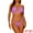 Purple, variant on DARING DIVA Women's Ruffle Pleated Bikini Sets, 2-Piece Swimsuits S Olivine Green