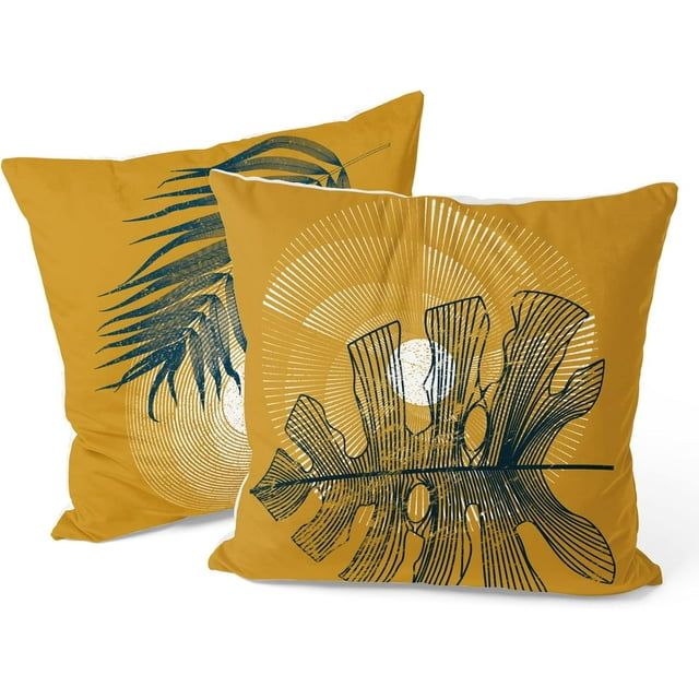 lkijhrd Decorative Square Throw Pillow Covers Farmhouse Cushion Cases Designed of Boho Made of Polyester Blend. Pack of 2 18x18 Inch. Patterned for Sofa
