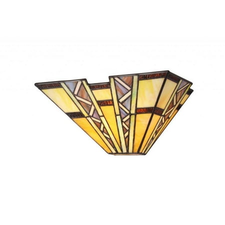 Mission Style Wall - Chloe Lighting Laurel Creek Briar Tiffany Style Mission Design 1-light Wall Sconce