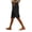Black, variant on Cotton Linen Pants for Women Summer Casual High Waisted Drawstring Beach Bermuda Shorts by Yigetop Black L