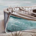 thumbnail image 2 of Bouclair Pirogue Bleue sur le Rivage Toile Peinte à l'Huile, 2 of 2