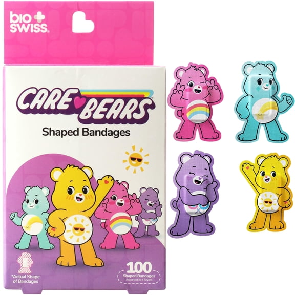BioSwiss Unlock the Magic Care Bears Bandages, 100 Count