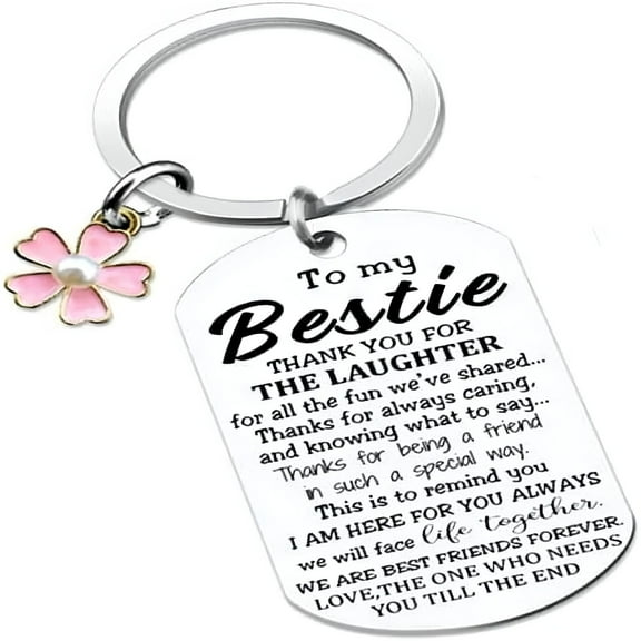 TELOLY Best Friend Keychain Gifts for Women, Appreciation Gifts for Friends, Graduation and Birthday Gifts for Besties