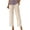 Beige, variant on Wide Leg Pants for Women Flowy Palazzo Drawstring Elastic Waist Trousers with Pockets Summer Beach Vacation Clothes Coffee,S
