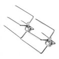 thumbnail image 1 of 2 Pcs Pinces à Viande pour Rôtissoire Barbecue en Acier Inoxydable, 2x Pinces à Viande, Argent, 1 of 6