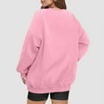 thumbnail image 5 of Oversized Crewneck Sweatshirt Women Fall Cute Fleece Pullover Sweatshirts No Hood Plain Y2k Hoodie with Pockets 2025 Pink S, 5 of 5