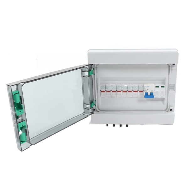 Caja Combinadora Solar, Caja Combinadora Fotovoltaica De 4 Cuerdas Disyuntor 63A IP67 Fusible Impermeable 15A DC1000V Para De Almacenamiento De Energía