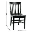 thumbnail image 5 of Flash Furniture School House Back Black Wood Restaurant Chair, 5 of 9