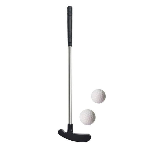 Huanledash 1 Set Mini Golf Putter Club with 2 Golf Balls TPR Grip Right Left Handed Stainless Steel Golf Club Kids Adults Table Game Golf Putter Training