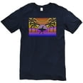 thumbnail image 2 of Big Size Beach Vibes Cotton Short Sleeve Deluxe Jersey Graphic Shirt - Navy XL, 2 of 4
