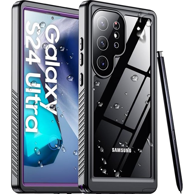 Funda Impermeable IP68 con Protectores Integrados, Morado, Samsung Galaxy S24 Ultra 5G