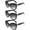 3 Pairs of Black, variant on 3 Pairs of Women Bifocal Reading Glasses Sunglasses Cat Eye Readers Gradient TAC Classic Oversized Presbyopic Glasses +2.00