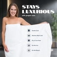 thumbnail image 5 of White Classic Hotel Collection 650 Gsm Cotton Bath Sheet Towels, Oversized Bathroom Towels, White, 35 x 70, 2 Pack, 5 of 8