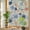SteelBlue Linen, variant on Rainbow Window Privacy Film, Sage Green Flower Static Cling Window Film PVC, Vintage Rose Floral Botanical Leaf No Glue UV Blocking Glass Covering, Removable Stained Glass Sticker 23.6''x78.7''