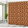 thumbnail image 4 of Ambesonne Thanksgiving Shower Curtain, Pumpkins Harvest Art, 69"Wx84"L, Dark Grey Orange, 4 of 4