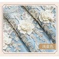thumbnail image 1 of European Palace Luxury Curtains for Living Room Valance Grey Curtains Double Layer Relief Embroidered Tulle Blackout Curtains, 1 of 5
