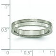 thumbnail image 6 of Chisel Titanium Brushed and Polished 4.2mm Grooved Band - Ring Size 6.5, 6 of 8