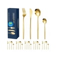 thumbnail image 1 of Juego de cubiertos de Acero Inoxidable Dorado Homelife 24 piezas 9EKD9, 1 of 5