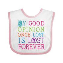 Inktastic Jane Austen Good Opinion Quote Girls Baby Bib