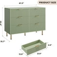 thumbnail image 2 of Commode Cannelée 6 Tiroirs, Commode Moderne de 54 Pouces de Large avec Tiroirs Profonds pour Chambre et Salon, 2 of 8