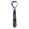 thumbnail image 2 of Gaeub Golden Blue Mountains Men's Classic Woven Jacquard Necktie Perfect for Weddings & Parties, 2 of 7