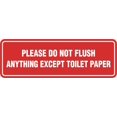thumbnail image 1 of Signs ByLITA Standard Please Do Not Flush Except Toilet Paper Sign(Red) - Large 1 Pack, 1 of 4