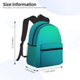 thumbnail image 2 of Balery Green Turquoise Teal Mochila para Mujeres y Hombres, Mochila Ligera Casual para Viajes, Mochila Clásica Básica para la Universidad, 2 of 6
