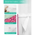 thumbnail image 3 of No Hook Shower Curtain with Snap in Liner, Retro Pink Jelly Geometric Mosaic Background Hotel Shower Curtains for Bathroom, Washable Shower Curtain Liner Set with Mesh Top Window, 72"x96", 3 of 6